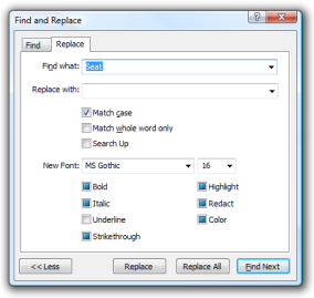 priPrinter 查找與取代