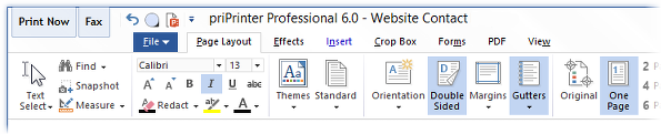 priPrinter 文字編輯器界面
